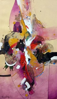 Zohaib Rind, 18 x 30 Inch, Acrylic on Canvas, Abstract Painting, AC-ZR-326 Zohaib Rind, 18 x 30 Inch, Acrylic on Canvas, Abstract Painting, AC-ZR-326